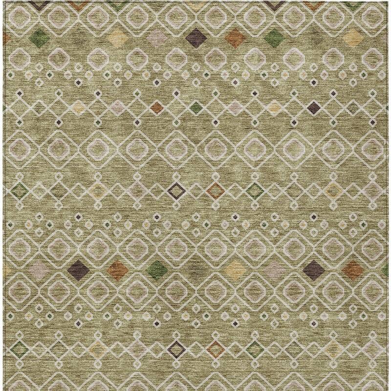HomeRoots Geometric Modern Rectangle Outdoor Rug