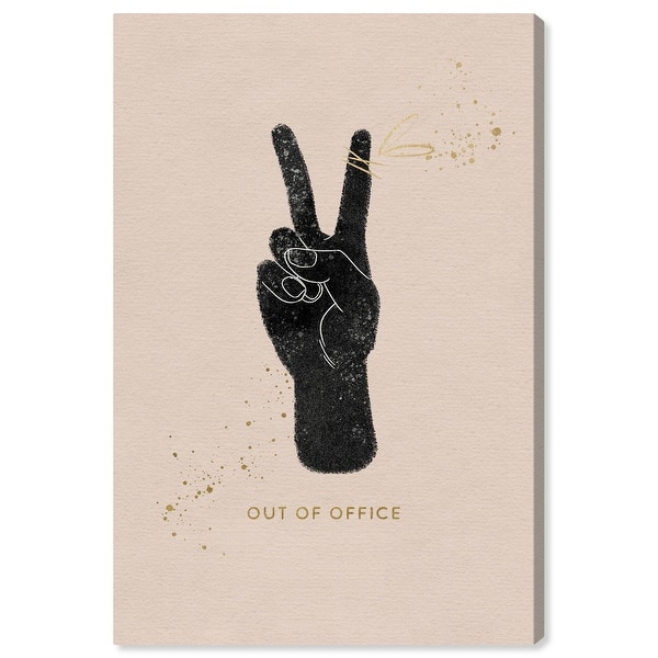 Shop Wynwood Studio Out Of Office Typography And Quotes Wall Art Canvas Print Inspirational Quotes And Sayings Black Gold Overstock 31586545