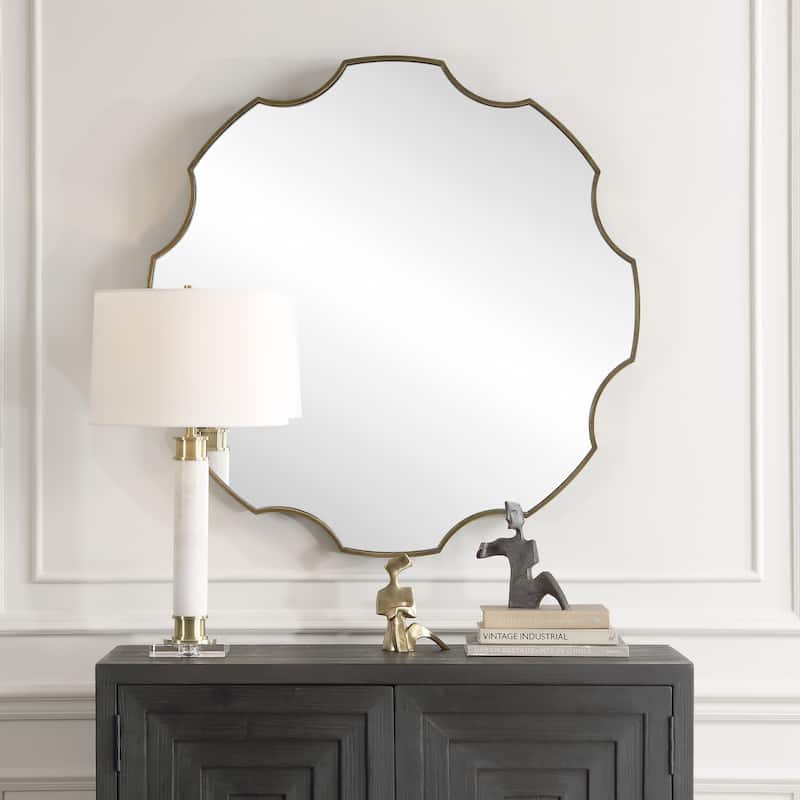 Uttermost 09976 Gearing Up 39-3/8" Diameter Specialty Framed Bathroom