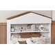 preview thumbnail 36 of 34, Twin Size Wooden House Bed Frame - Headboard Storage Shelf and 2 Built-In Drawers