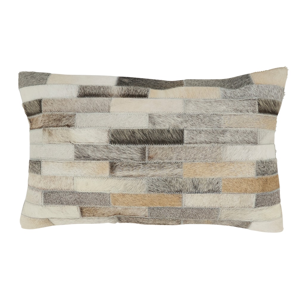 Soft and Cozy Hair On Leather Throw Pillow