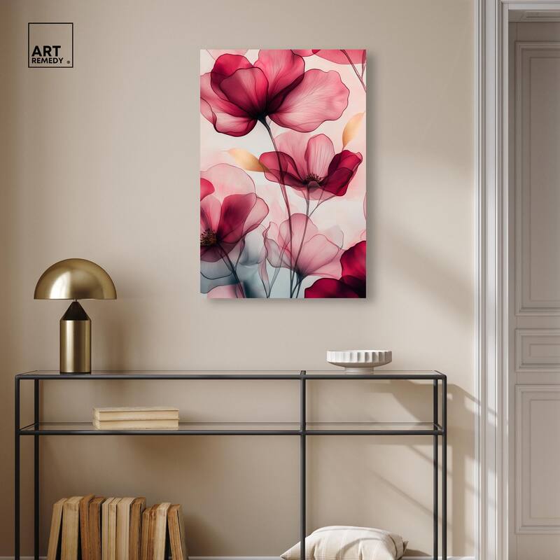 Chiffon Cherry Charm Canvas by Art Remedy, Gallery Wrapped