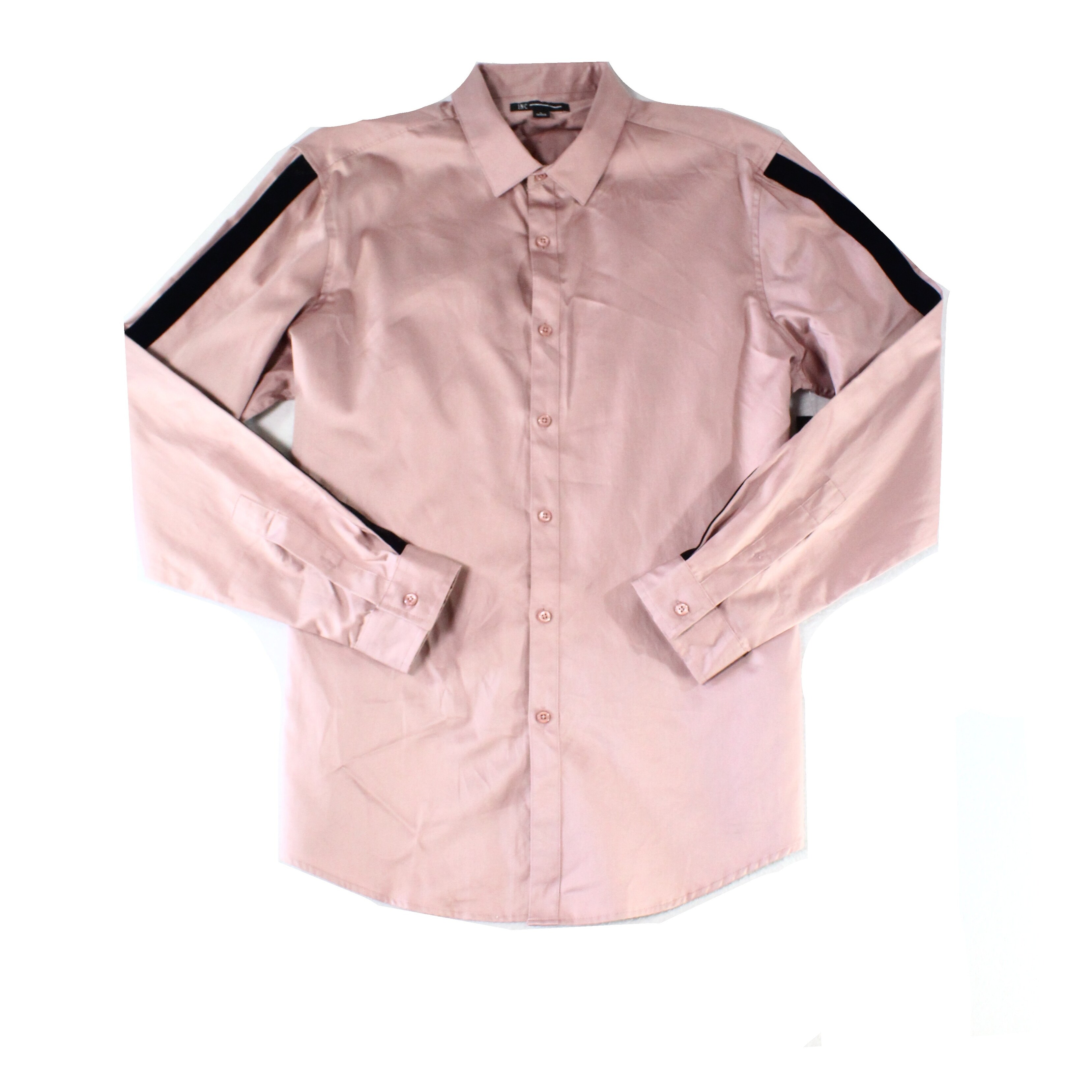 Shop Inc Mens Shirt Pink Size Large L Button Down Velvet Stripe