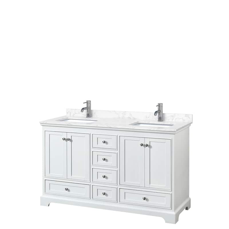 Deborah 60-inch Double Vanity, Cultured Marble Top
