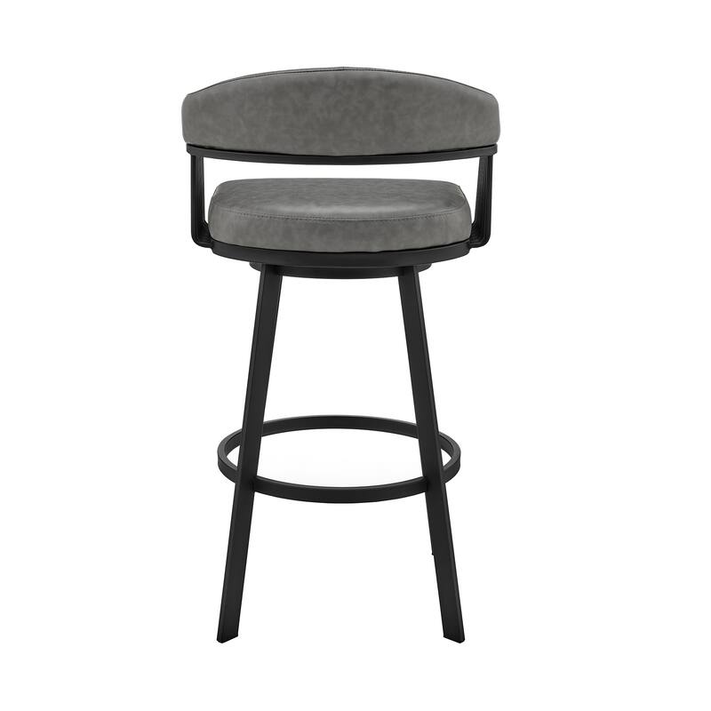 Chelsea Modern Swivel Barstool, Upholstered Counter Height Chair with Metal Frame