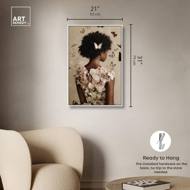 Butterfly Bloom Dress II Canvas by Art Remedy