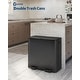 preview thumbnail 12 of 16, 21.2 Gallon Stainless Steel Double Trash Can with Lid for Kitchen, Large Dual Trash and Recycle Bin Combo, Step-On