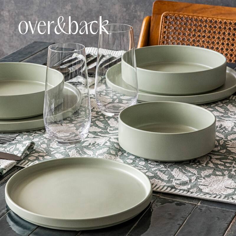 over&back Stackable 25oz Semi-Matte Stoneware Cereal Bowls