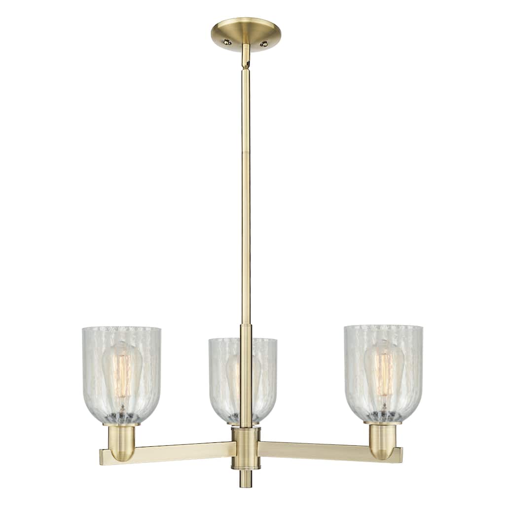 Innovations Lighting Endless Possibilities Arcadia - Caledonia - 3 Light 27" Stem Hung Chandelier with Mouchette Shade