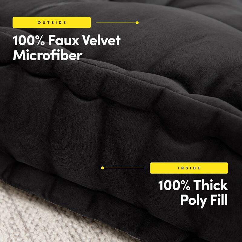 Polyester Tufted Square 20" x 20" Meditation Yoga Floor Pillow