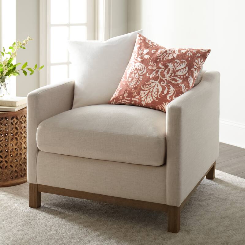 2-Pack Cotton Slub Decor Throw Pillows in Distressed Floral