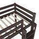 preview thumbnail 15 of 18, Espresso Twin Loft Bed with Wardrobe & Ladder for Kids