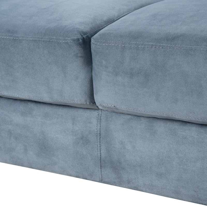 76.7" Velvet 3-seater Sofa with Sturdy Hardwood Frame and Highly Elastic Foam for Living Room