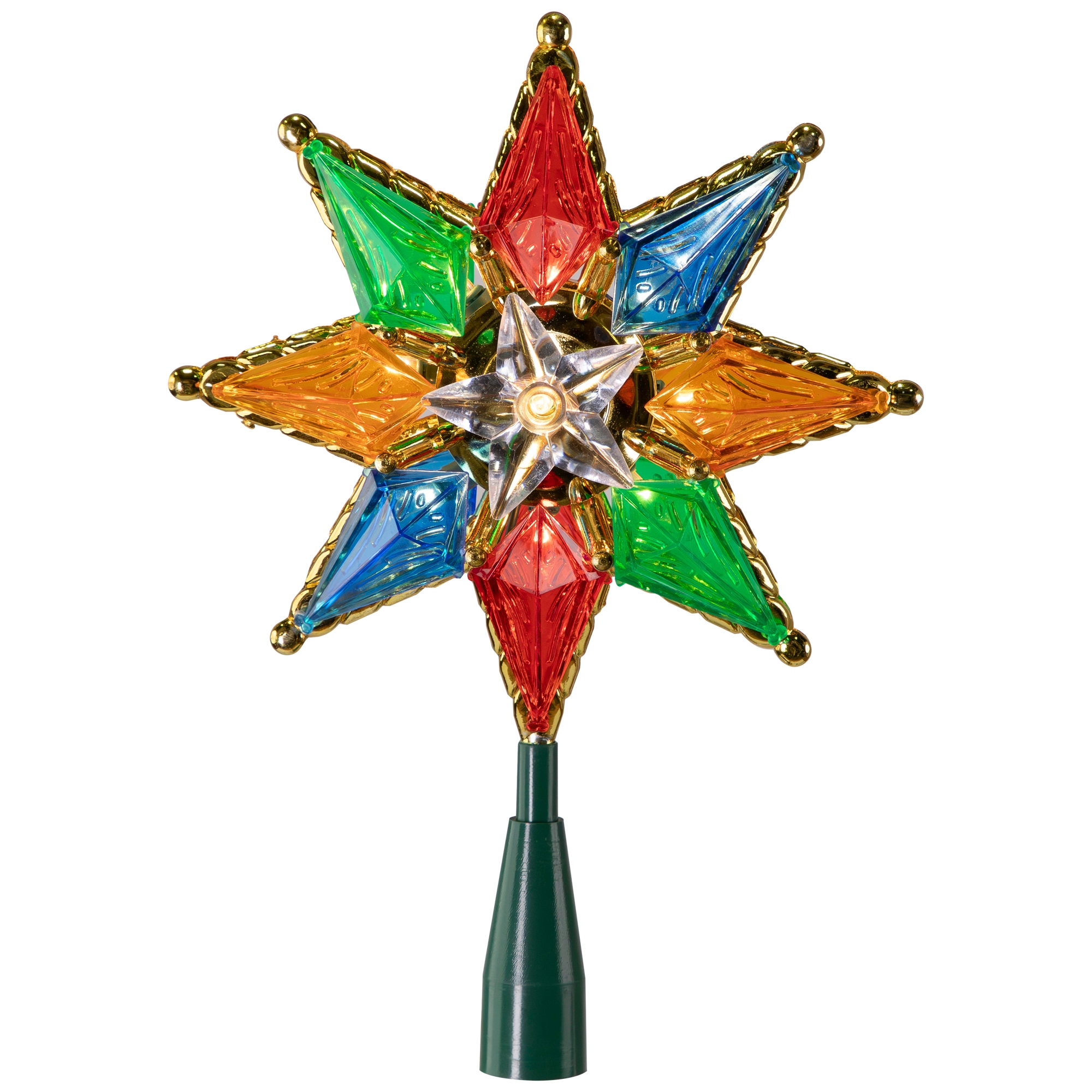 star treeです Northlight 8 in. Silver Mosaic 8-Point Star Christmas Tree Topper