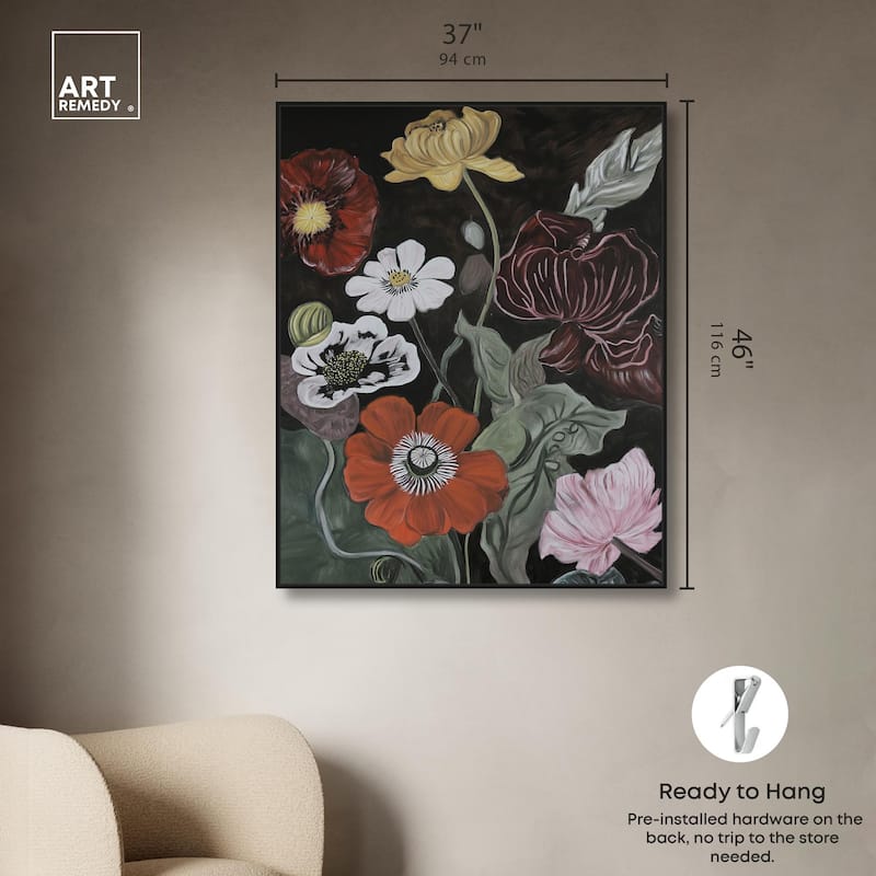 Ruby Revelry Canvas by Art Remedy