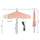 preview thumbnail 14 of 13, 9ft Tassel Patio Umbrella Auto-Tilt, Crank , by JONATHAN Y