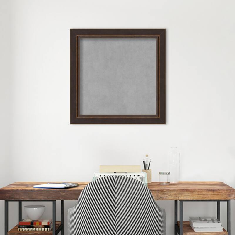 Amanti Art Lara Bronze Framed Magnetic Board