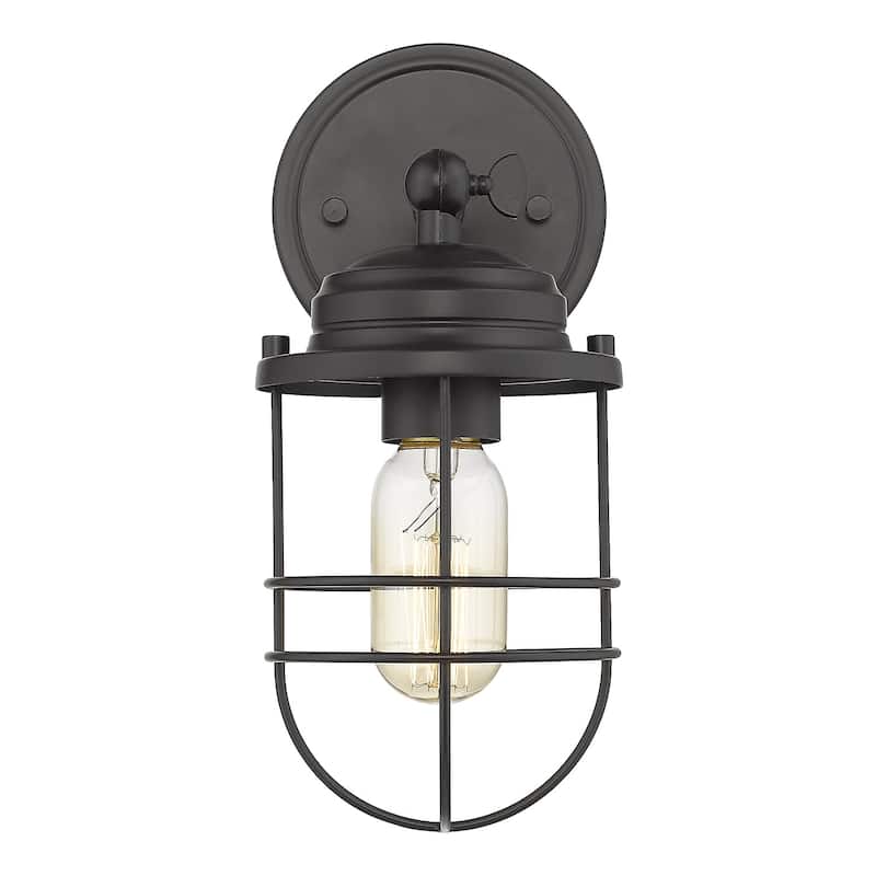 Golden Lighting Seaport 1-light Wall Sconce in Matte Black