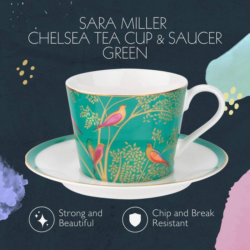 Sara Miller for Portmeirion London Chelsea Teacup and Saucer - 8 oz.