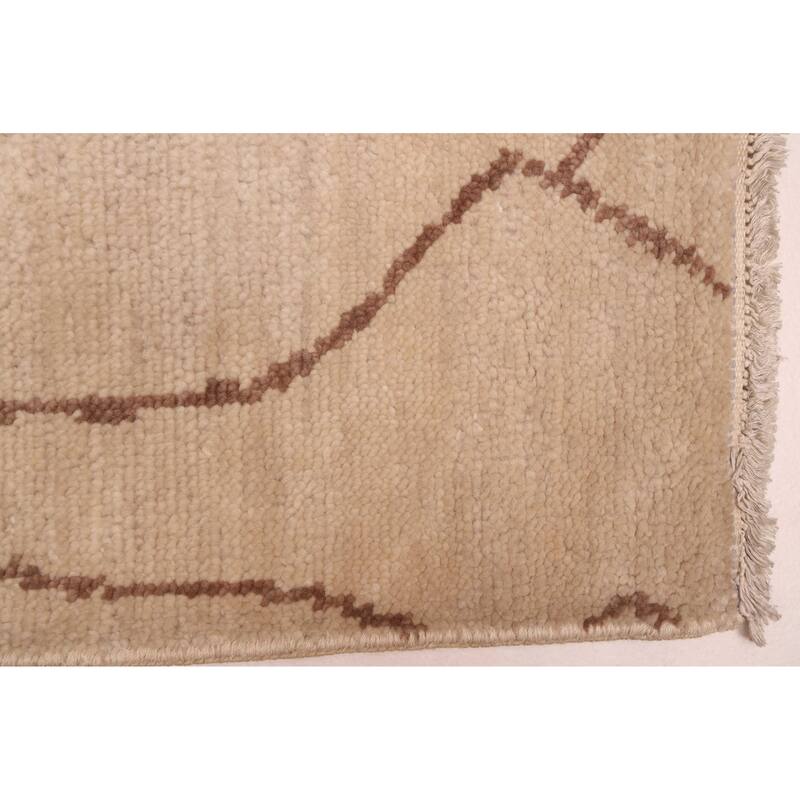 ECARPETGALLERY Hand-knotted Mystique Beige Wool Rug - 3'1 x 10'1
