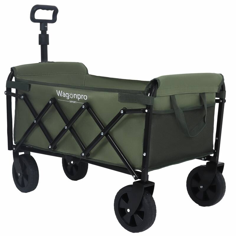 Expandable Dual-Layer Utility Wagon - 100% Extra Space for Convenient Storage