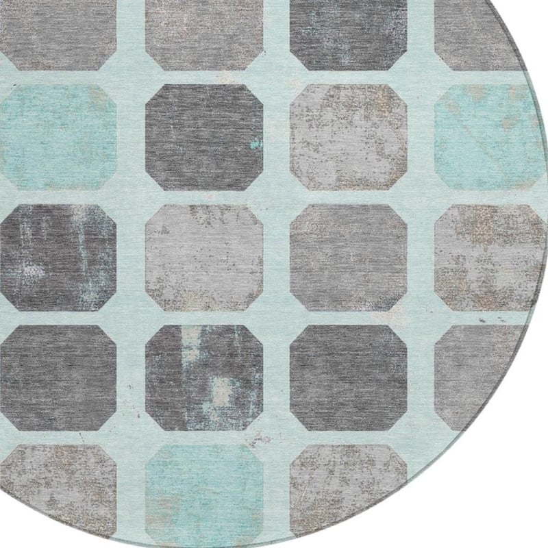HomeRoots Geometric Transitional Rectangle Outdoor Rug