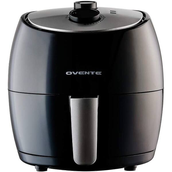 OVENTE Compact Air Fryer, 3.2 Quart Electric Hot Cooker with 1300W Power,  Adjustable Temperature, Auto Shutoff, Dishwasher Safe Non-Stick Basket