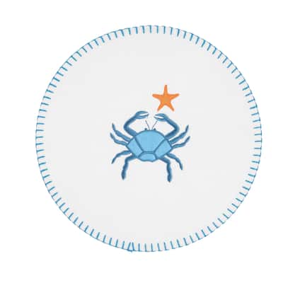 Crab Felt Round Placemat Set of 6