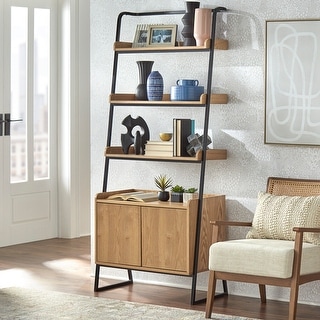 Lifestorey Estanier Large Ladder Shelf with Cabinet