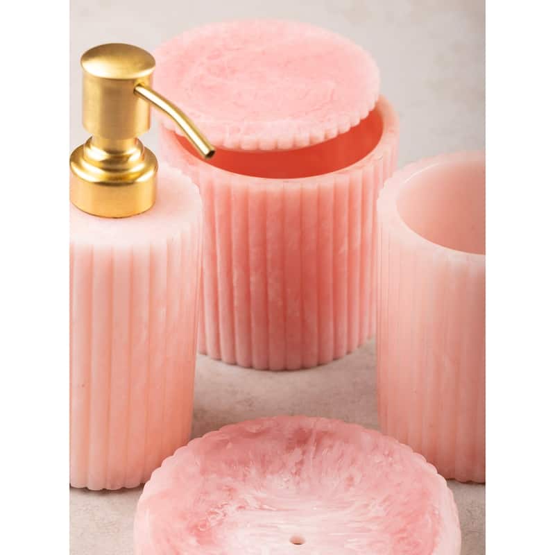 Porto Pink Bath Accessories - Set of 4