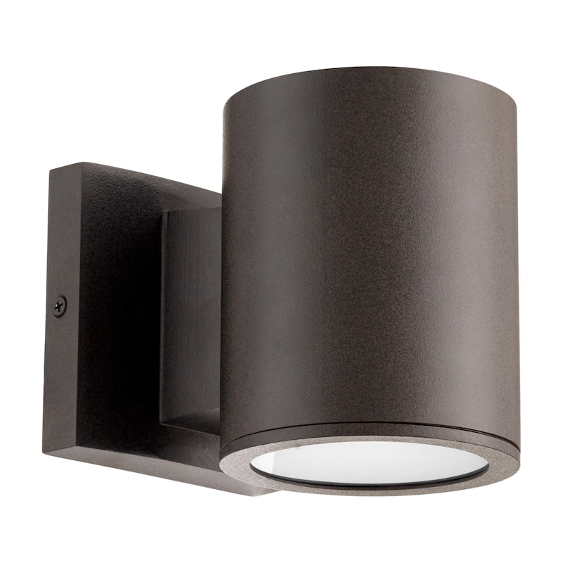 Quorum International Cylinder 5" Tall LED Outdoor Wall Sconce - Oiled Bronze