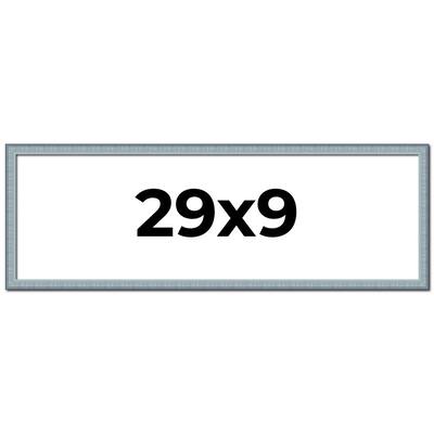 29x9 Frame Rustic Sky Blue Solid Wood Picture Frame | 0.75 Inch