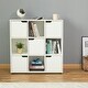 preview thumbnail 8 of 9, 9-cube Oak Organizer with 5 Enclosed Doors and 4 Shelves