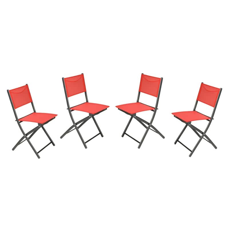 2 Pack Commercial Outdoor Flex Comfort Folding Chair with Metal Frame