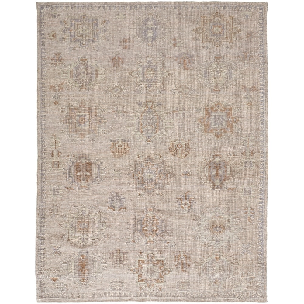 Tierney Eco Friendly PET Oushak Rug, Ivory/Tan/Opal Gray, Area Rug