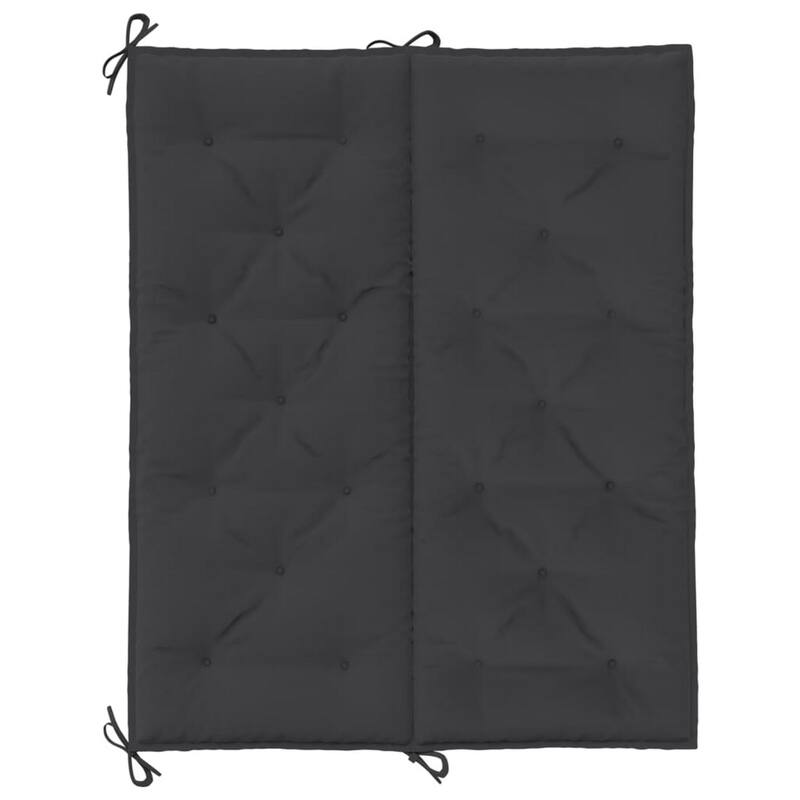 Claire Outdoor Cushion for Bench, 47 Inch, Black Tufted Oxford Fabric