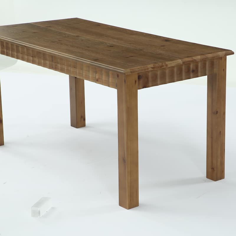 63-Inch Rectangular Solid Wood Dining Table for 4-6People - 62.99" L x 31.5" W x 29.53" H