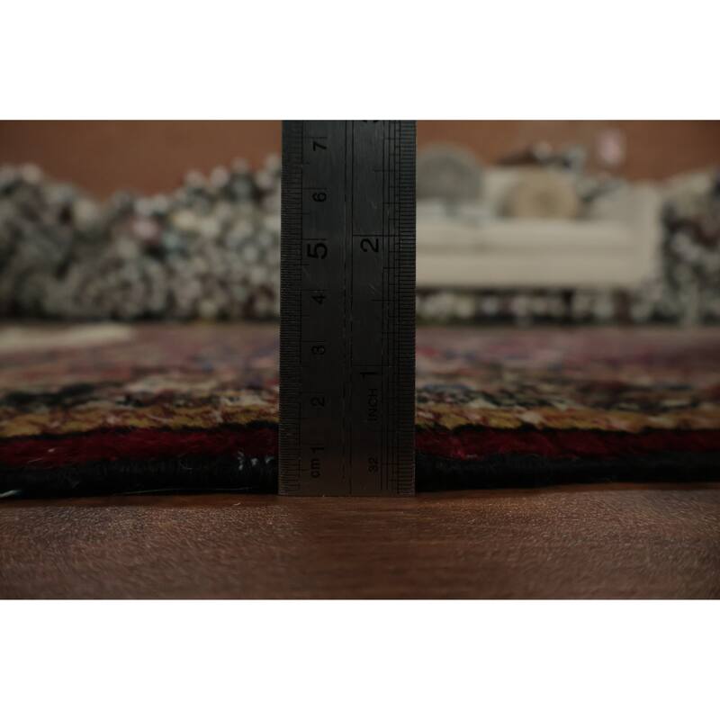 Hand Knotted Oriental 100% Wool Carpet Traditional Floral Red Sarouk Area Rug - 4' 11'' X 3' 4''