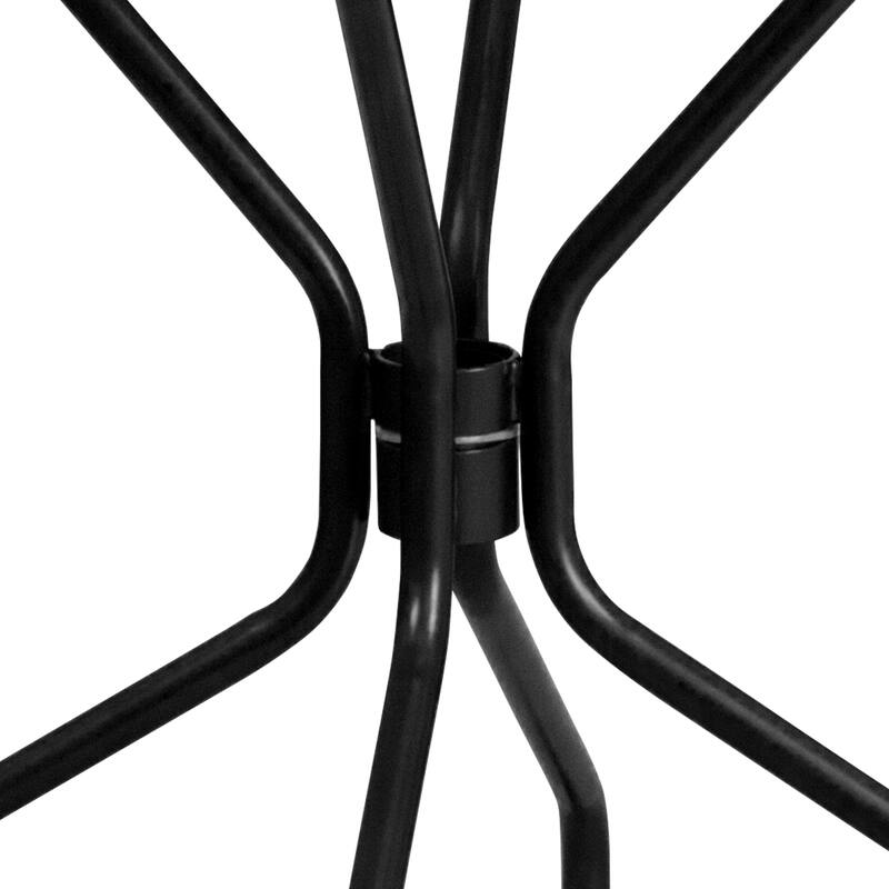 35.25'' Round Indoor-Outdoor Steel Patio Table - 32.5"