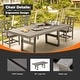 preview thumbnail 32 of 92, Versatile Outdoor Dining Sets w Swivel/Folding Chairs & Steel Slat Table and HDPE Dining Table Set for Gardens, Patios