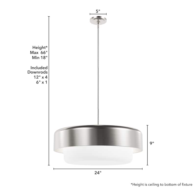 Hunter Station Modern Minimalist Pendant - Mid-Century, Retro, Transitional