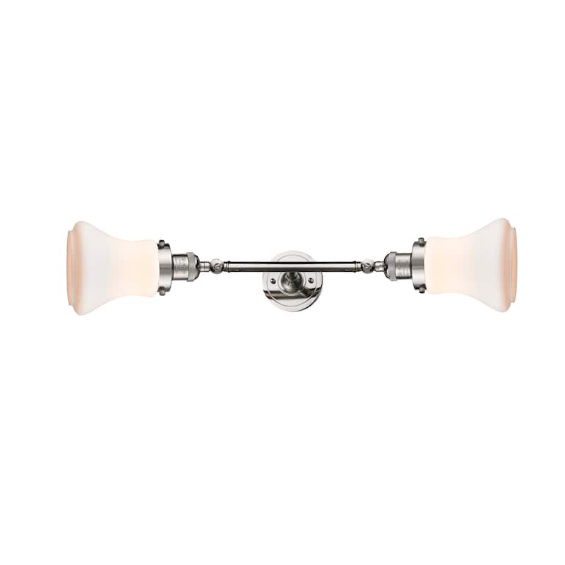 Innovations Lighting Bellmont 2 Light 24" Wide Bathroom Vanity Light - Polished Nickel / Matte White