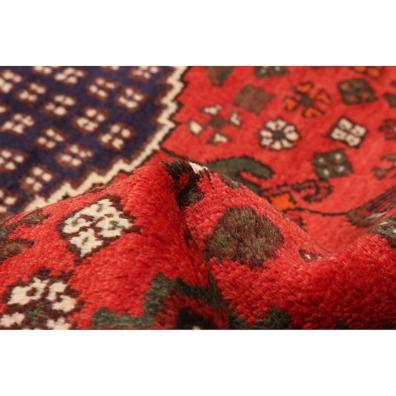 ECARPETGALLERY Hand-knotted Andelz Red Wool Rug - 3'4 x 4'9