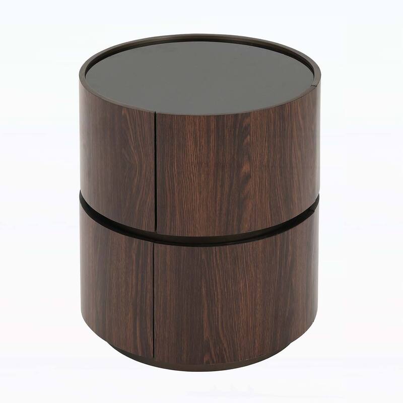 Double - Layer Storage Round Side Table with Unique Design for Living and Working Spaces