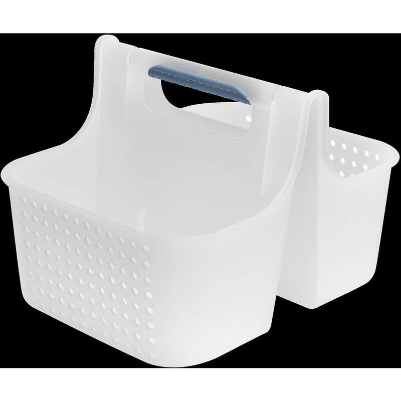 Madesmart 95-77783-06 Frost & Blue 2 Compartment Large Soft Grip Tote