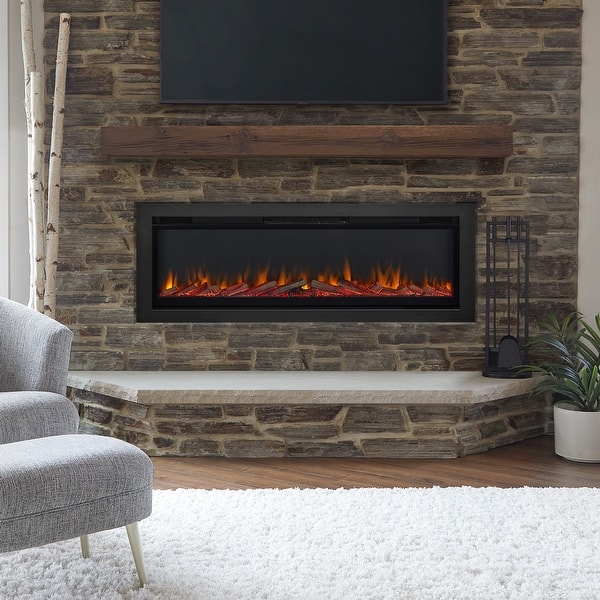 64.5 Inch Wall Mounted/Recessed Electric Fireplace Insert by Real Flame -  On Sale - Bed Bath u0026 Beyond - 36235671