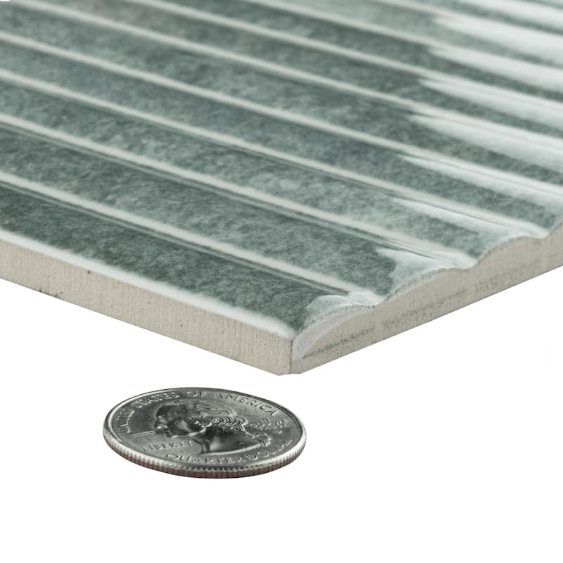 Merola Tile Rubik Aloe 5-7/8" x 11-3/4" Ceramic Wall Tile