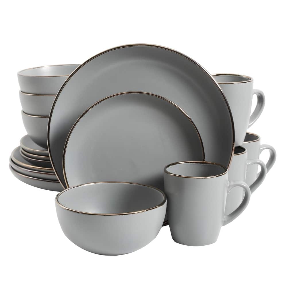 Gibson Home Rockaway Gold 16-Piece Dinnerware Set