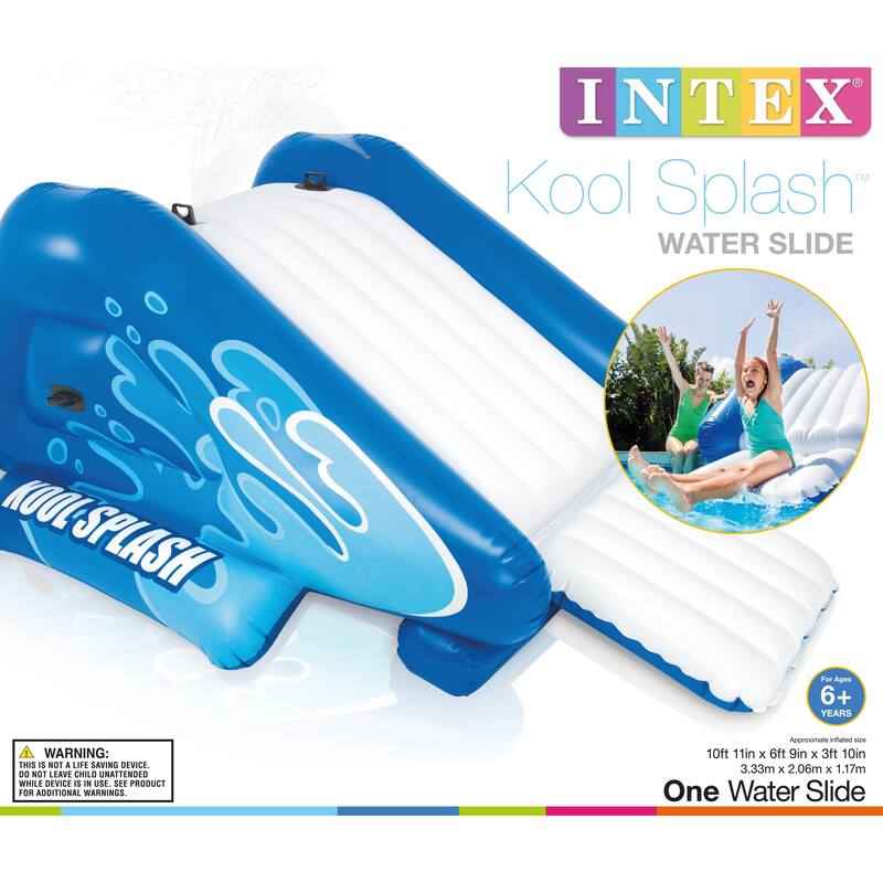 Intex Inflatable Play Center Water Slide with Floating Island Lounge - 37.6