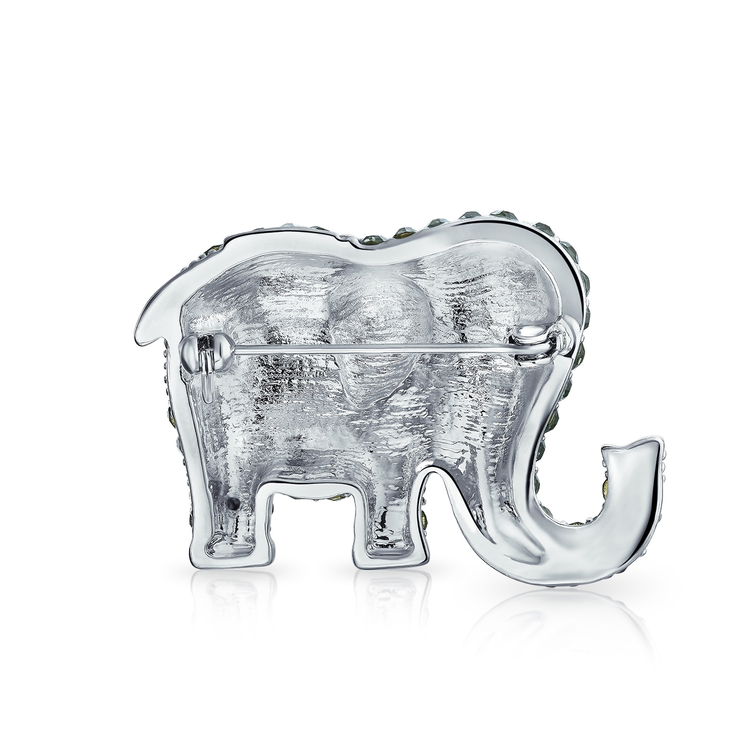 Crystal Elements Mother Daughter Elephant Family Fashion Pin Brooch